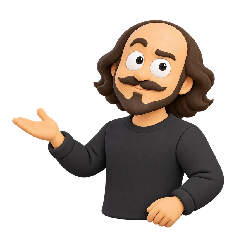 Searchspeare introducing the video tutorials with an open hand.