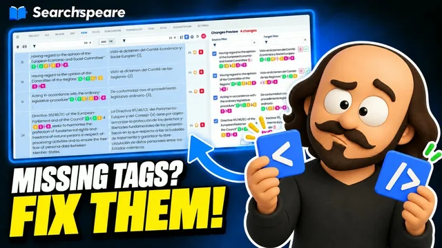 Searchspeare fixing missing inline tags.